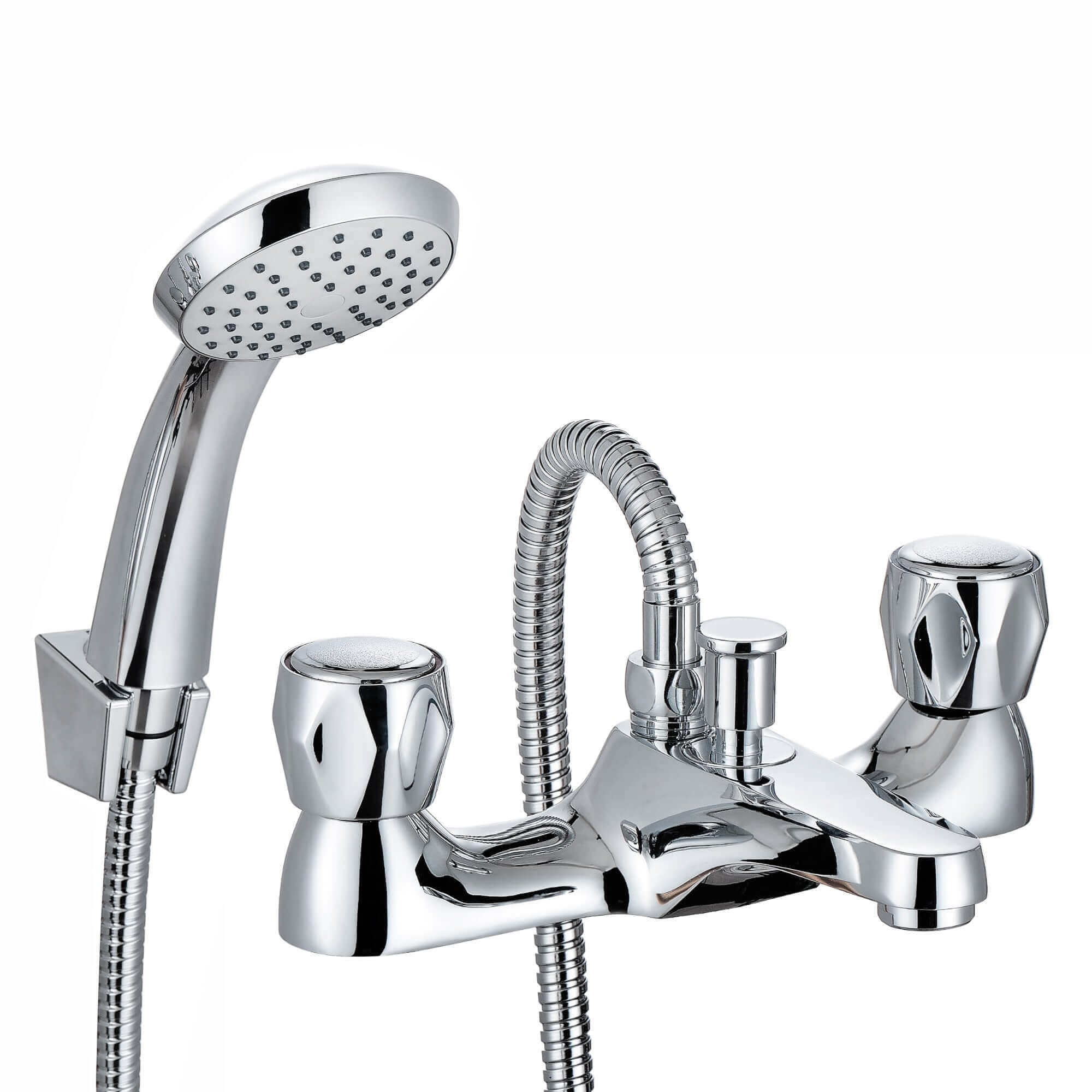 Buy Quest bath shower mixer filler tap modern with knobs - chrome Online UK | HOUSE OF ENKI